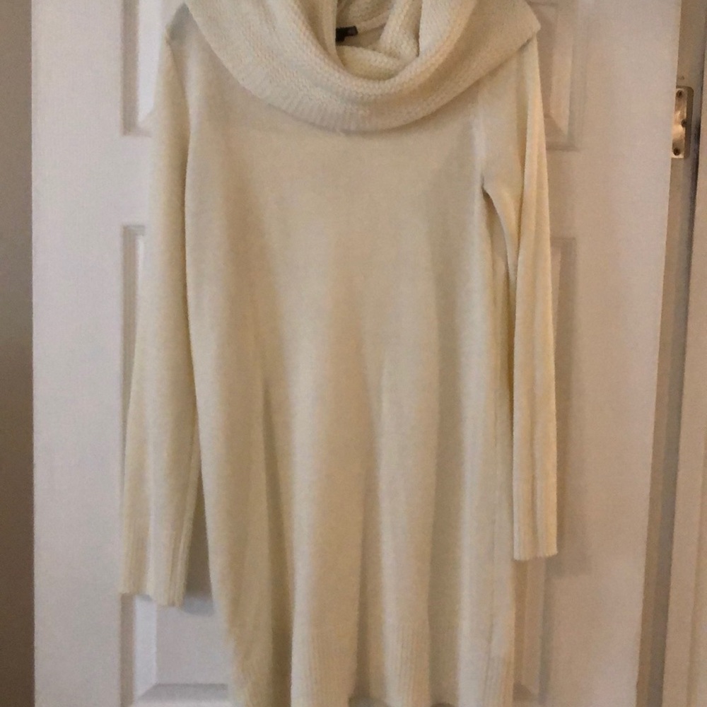 Cowl neck tunic sweater